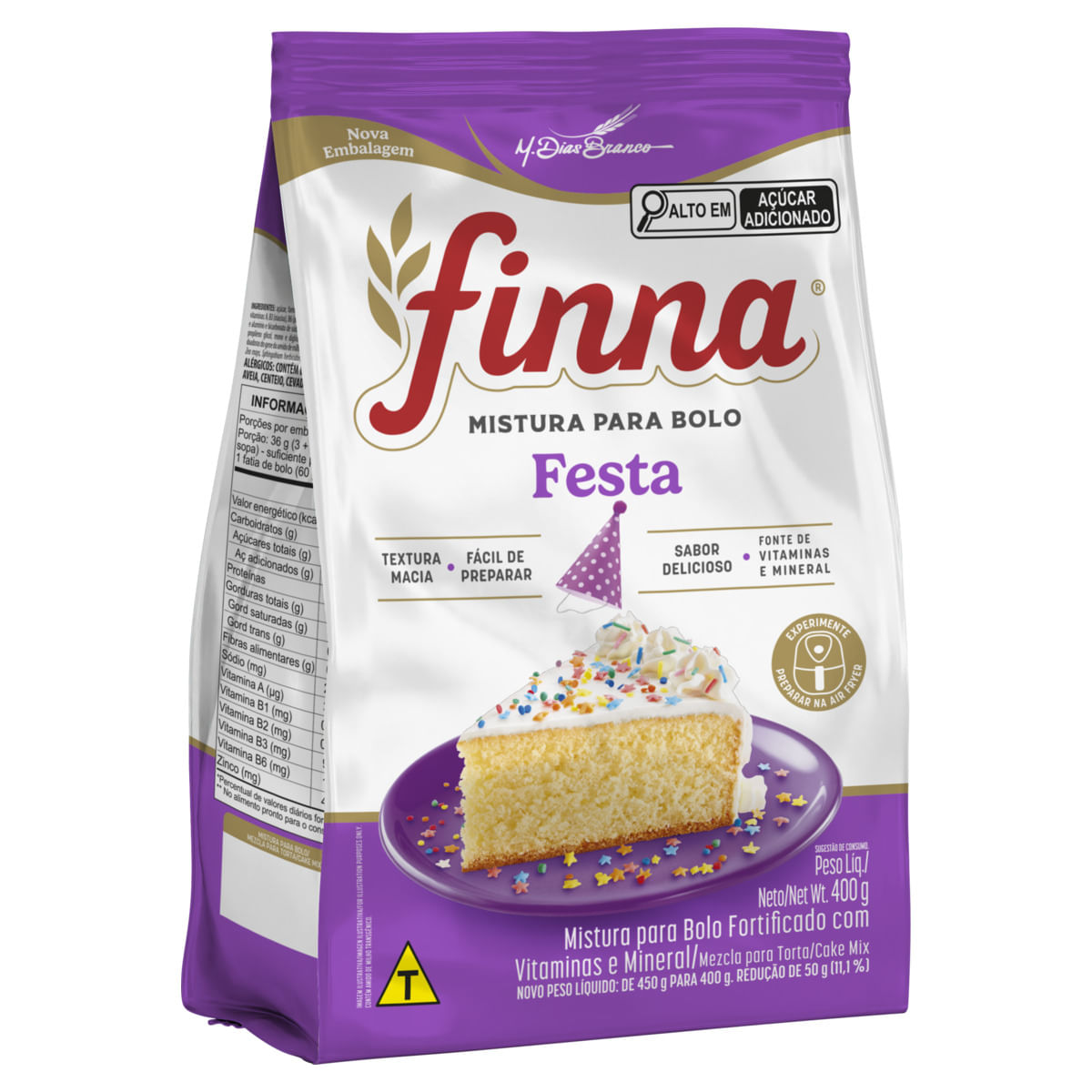 Mistura Bolo Finna Festa 400g