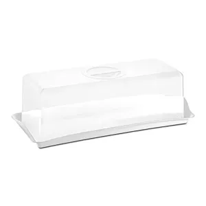 Porta Pão de Forma Uz Plástico com Tampa Branco