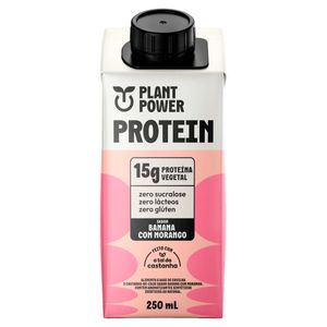 Bebida Plant Power Protein Banana com Morango Caixa 250ml