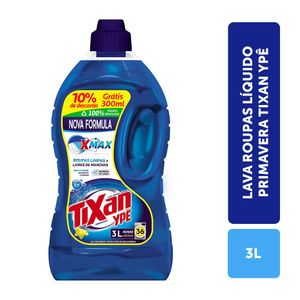 Sabão Líquido Tixan Ypê Primavera 3 Litros Grátis 10% de Desconto