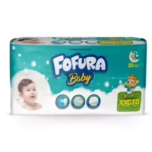 Fralda Descartável Fofura Baby Hiper XXG com 50 Unid