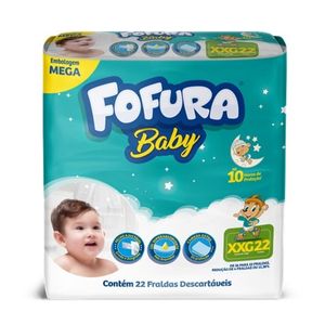 Fralda Descartável Fofura Baby Mega Xxg com 22 Unid