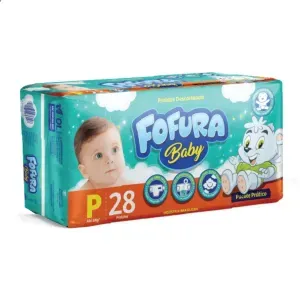 Fralda Fofura Baby Pratico P com 28 Unidades