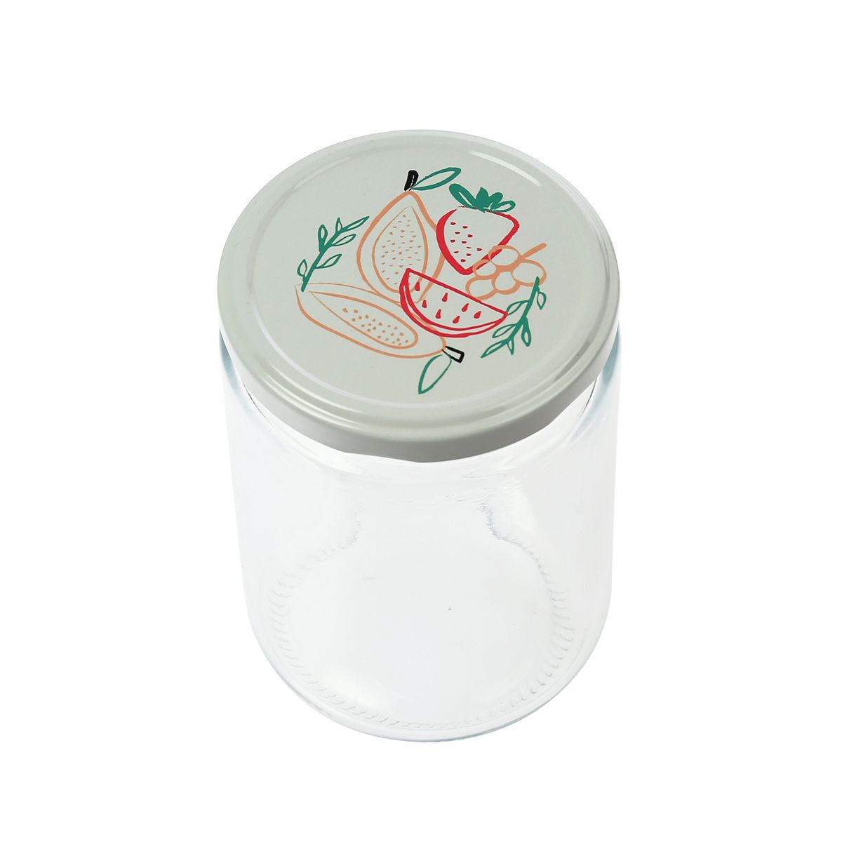 Pote Krea Desenho com Tampa OI25 Vidro 500ml