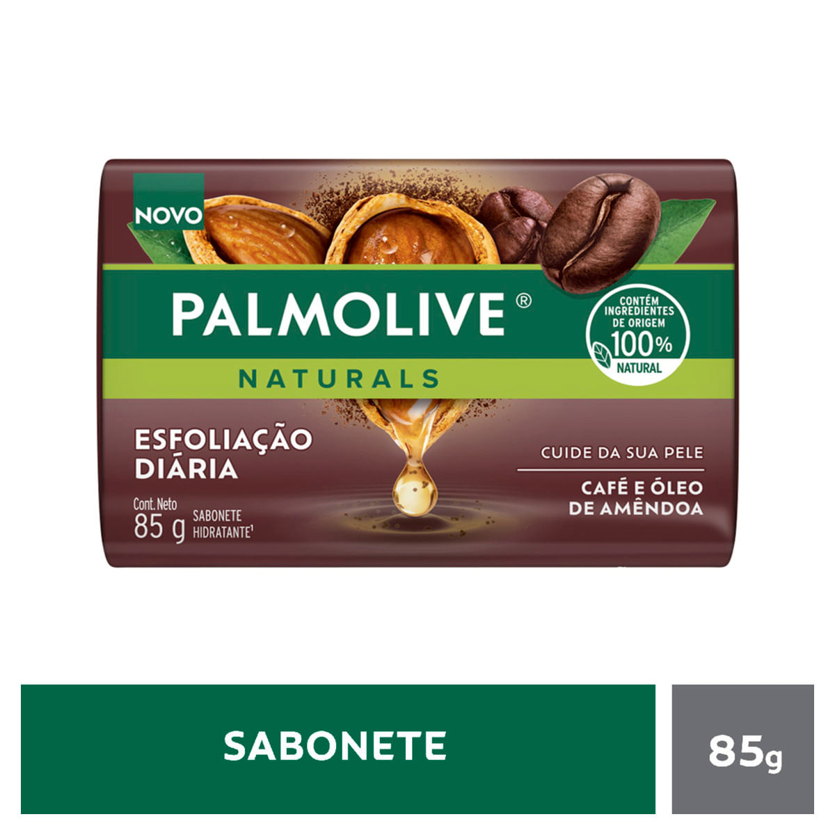 Sabonete em Barra Palmolive Naturals Esfoliação Diária Café e Óleo de Amêndoa 85g