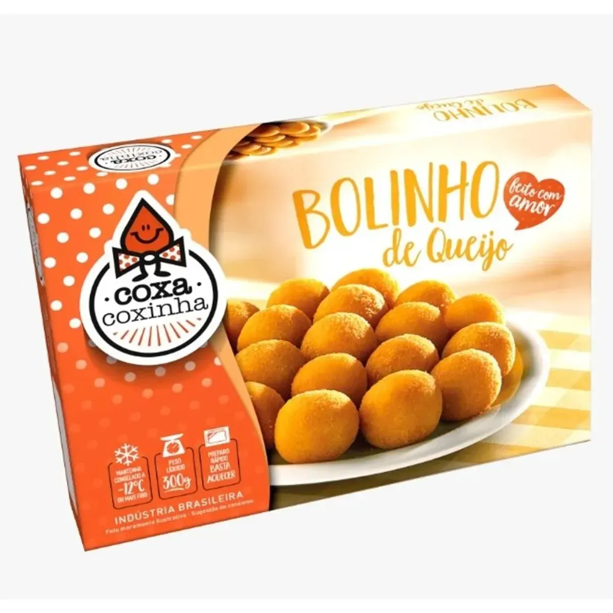 Bolinho Coxa Coxinha Queijo Com Oregano 300g