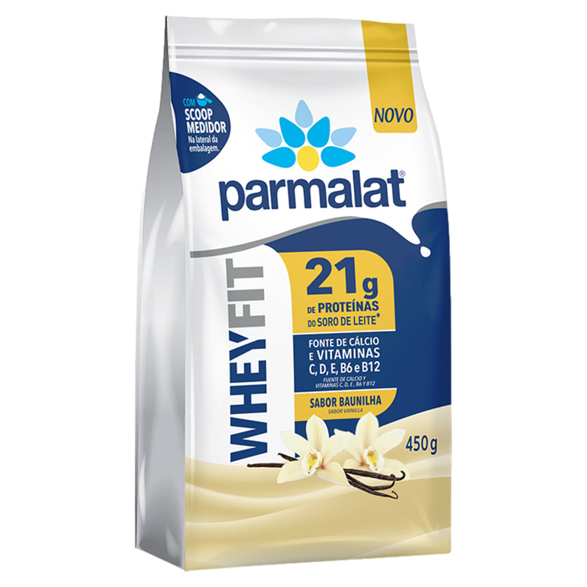 Suplemento Alimentar em Pó Parmalat Whey Baunilha 450g | GBarbosa