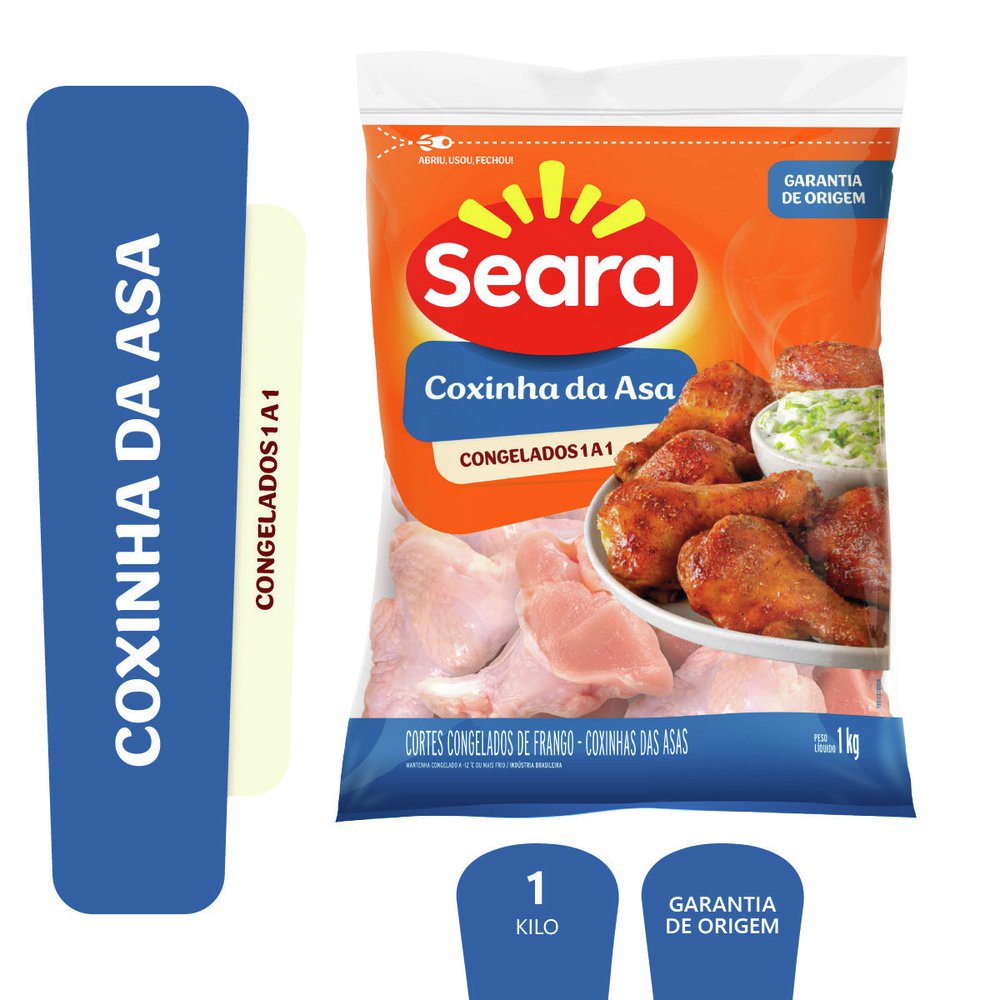 Coxinha da Asa de Frango Seara IQF 1Kg | GBarbosa